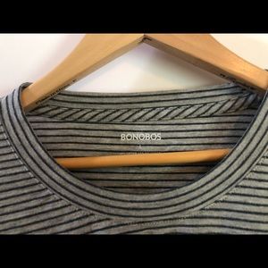 Men’s Bonobos long sleeve thin striped tee